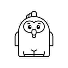 Parrot icon. Icon design. Template elements. Flat style