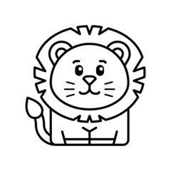 Lion icon. Icon design. Template elements. Flat style
