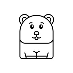 Panda icon. Icon design. Template elements. Flat style