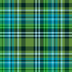 Seamless pattern in marvellous green and blue colors for plaid, fabric, textile, clothes, tablecloth and other things. Vector image.
