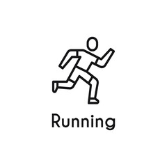 a man running icon is black