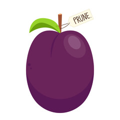 Prunes cartoon vector. symbol. logo design.