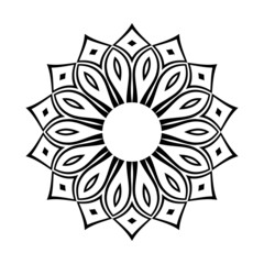 Abstract decorative circle pattern. Round design element.