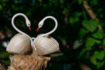 Two swans souvenir, handmade. Decor. The personification of true love