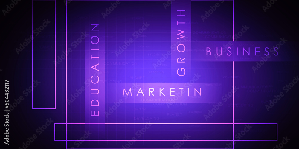 Wall mural 2d digital abstract business networking background