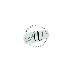 AV Beauty vector initial logo - obrazy, fototapety, plakaty
