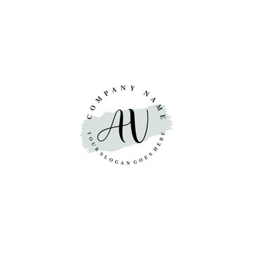 AV Beauty Vector Initial Logo