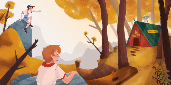 Kids on the woods mysterious shack