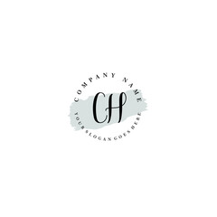 CH Beauty vector initial logo
