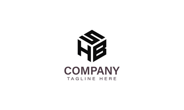 Letter SHB Logo, Three Letter Logo, Alphabet S H B Hexagon Shape Vector Icon Template