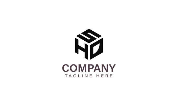 Letter SHD Logo, Three Letter Logo, Alphabet S H D Hexagon Shape Vector Icon Template