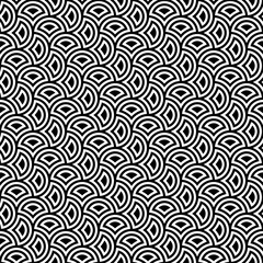 Black and White Seamless Pattern. Tileable Vector background - 504441980