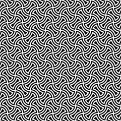 Neutral Seamless Pattern in Black and White colors. Tileable Vector Background - 504443149