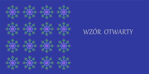 Wzór otwarty z elementem kwiatowym © EwaAF