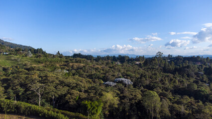 natural landscape of the mountains of eastern Antioquia, taken from the air