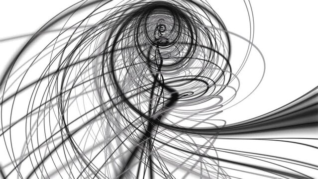 Magical video animation with stripe wave object in slow motion, 4096x2304 loop 4K