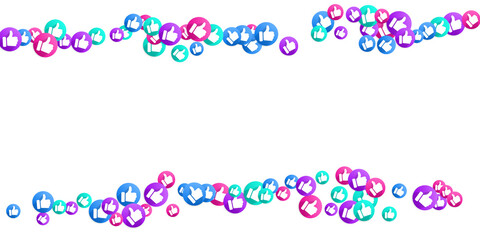 Thumbs up isolated vector like social media sign symbols.