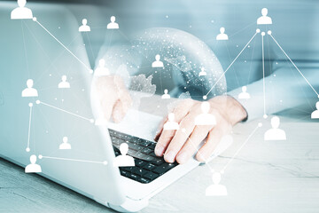 Global network connection concept, abstract concept