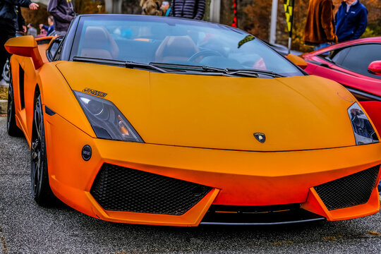 Orange Lamborghini Convertible