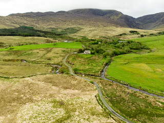 Beautidul landscape of the Killarney National Park on cloudy day.