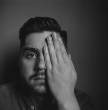 Portrait of adorable man 