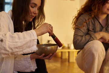 Healing vibrations of singing bowls