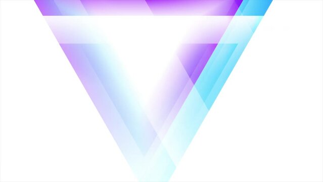 Blue violet geometric tech motion background with glossy triangles. Seamless looping. Video animation Ultra HD 4K 3840x2160