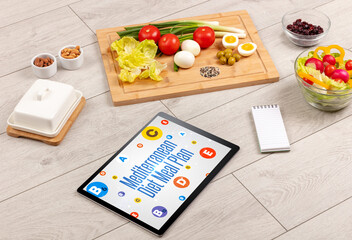 Healthy Tablet Pc compostion concept