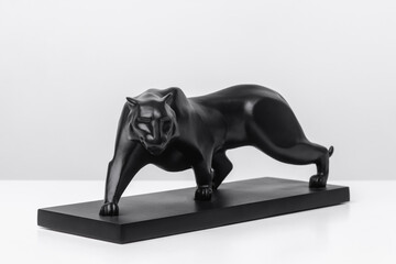 Black panther on white background