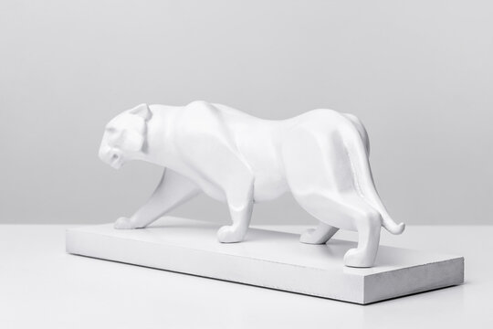 White cat sculpture