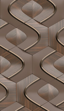 Geometric seamless pattern. Modern design. Hexagons.