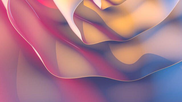 Wavy folds.