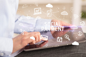 Close-up Of A Person Using Social Networking