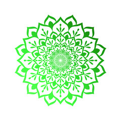 Abstract Green Mandala Vector Design