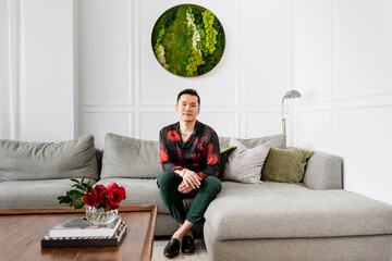 Stylish Male Portrait In High End Living Room