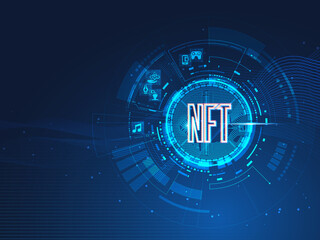 Obraz premium 2d illustration NFT digital background