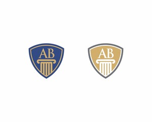 Letter AB , Law Logo Vector 001