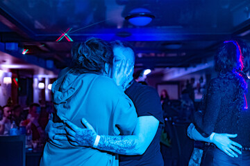 modern couple: lgbt kiss couple