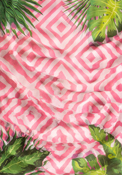 Backgrounds with geometric shapes and water texture on top. 