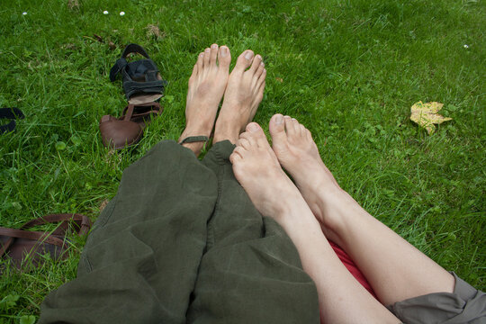 legs and feet of a couple