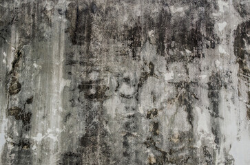 Fototapeta premium Black old dirty concrete wall.