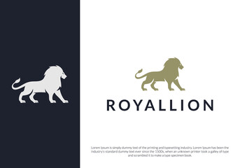 lion logo design. logo template