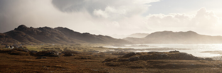 Obraz premium Sanna Bay Beach Ardnamurchan peninsula isle of Rum scotland