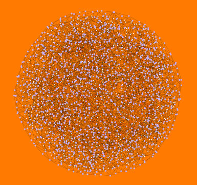 Intricate Global Web Communication Network 