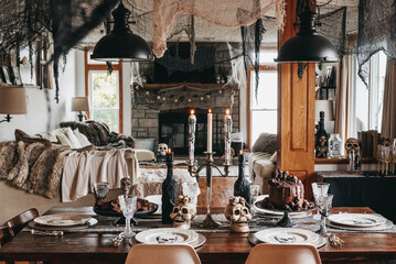 Halloween dinner party