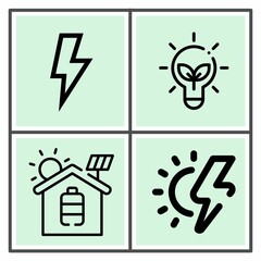 various Renewable Energy Symbols graphics design illustration.