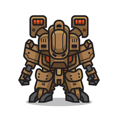 cute mecha robot vector