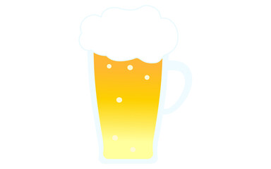ビールジョッキと泡泡