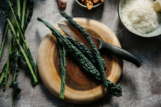 Ingredients for cavolo nero pasta