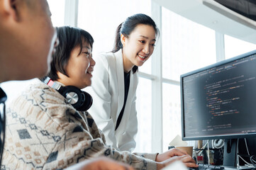 Business people working in office